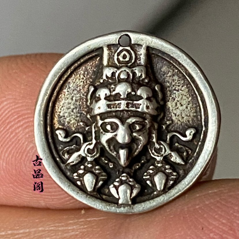 复古工艺白利马铜扎基拉姆佛牌挂件吊坠藏式文玩佛珠财神侧挂配饰,特色手工艺,藏族哈达,淘宝优惠券,粉丝福利购,淘宝优惠卷