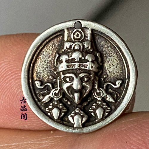 复古工艺白利马铜扎基拉姆佛牌挂件吊坠藏式文玩佛珠财神侧挂配饰
