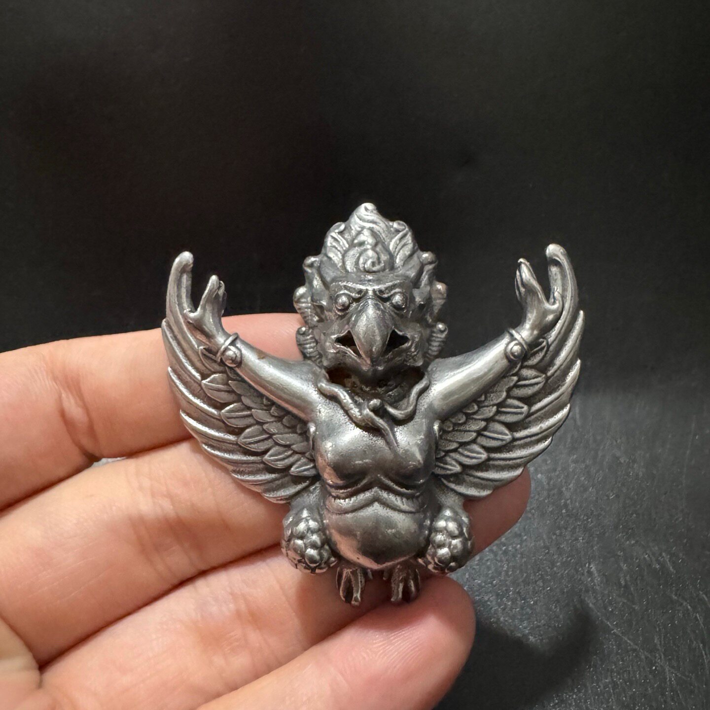 古玩文玩杂项收藏仿古尼泊尔藏传藏式天铁大鹏鸟挂件吊坠密宗配饰