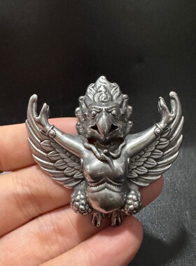 古玩文玩杂项收藏仿古尼泊尔藏传藏式天铁大鹏鸟挂件吊坠密宗配饰