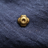 纯黄铜手工咒点小尺寸佛珠背云配珠配件DIY百搭款 文玩配饰 藏式