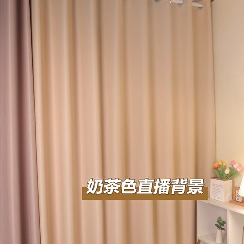 直播背景窗帘布免打孔魔术贴主播背景布粘贴款网红女主播遮光背景