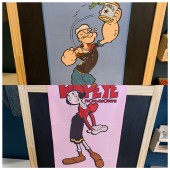 大力水手男女卡通洗脸毛巾情侣健身吸水儿童运动浴巾羽毛球擦汗巾