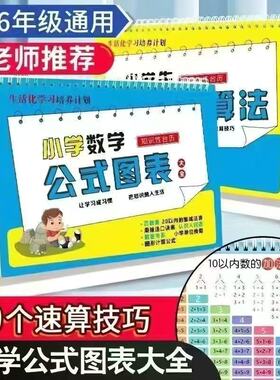 小学数学公式台历卡小学生极简速算法公式图表思维训练知识记忆卡