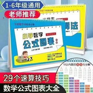 小学数学公式台历卡小学生极简速算法公式图表思维训练知识记忆卡