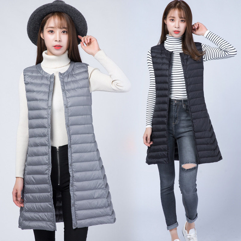 ZD Korean Edition Self cultivation Show thin Mid length version Light and thin Down Cotton T-shirts The secret vest Vest coatin the Sportswear/Casual Clothing , Sports jackets  category - from Buy2taobao.com to provide professional Taobao agent buy service