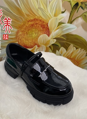 商场撤柜2025新款女鞋增高厚底乐福学院风小皮鞋女单鞋TA54107-54