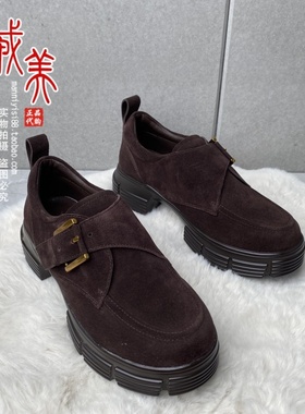 商场撤柜 2025新款女鞋方头粗跟中高跟浅口单鞋乐福鞋TA65137-50