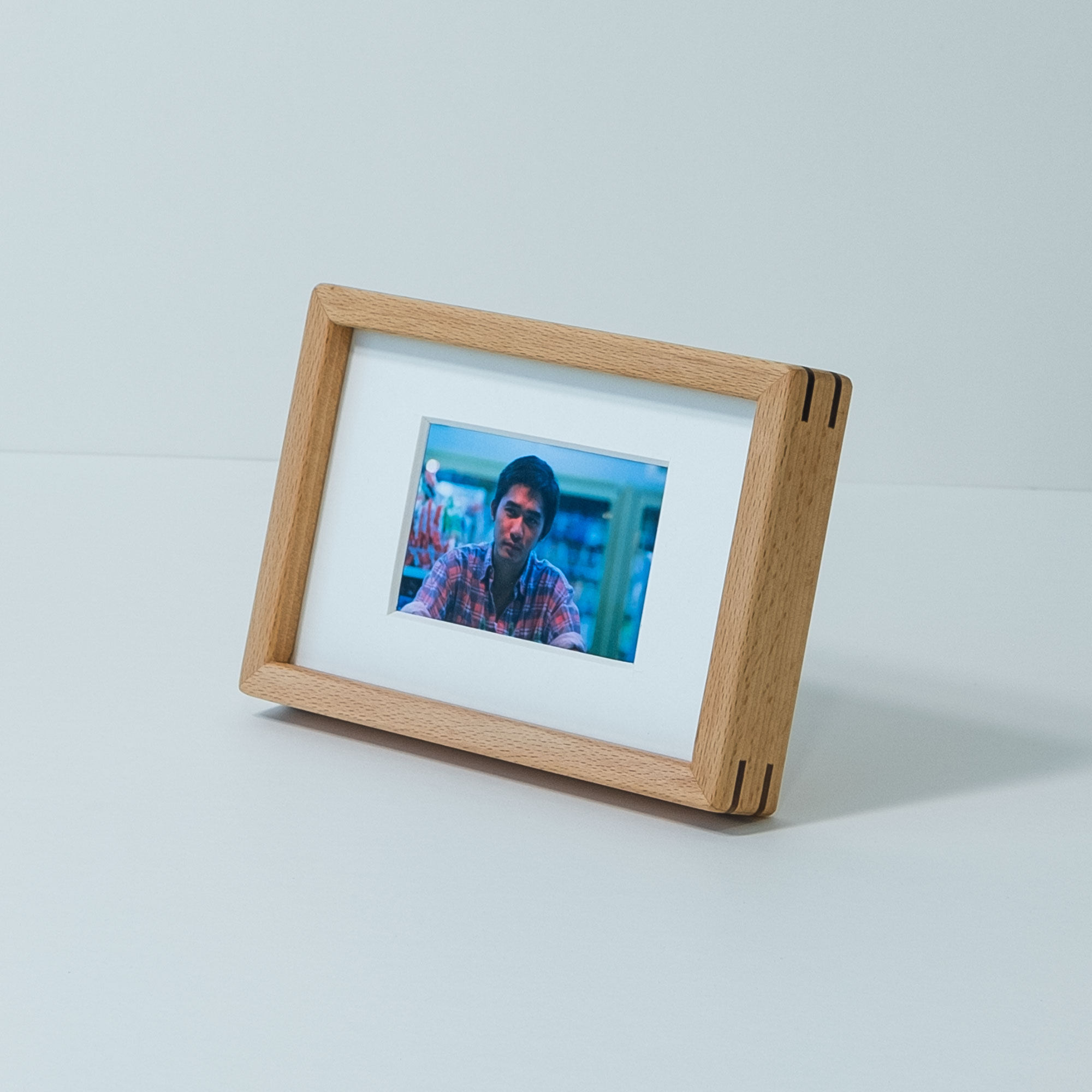 山里商店原创手工细边复古风黑胡桃榫卯高级感长方形装饰相框挂框