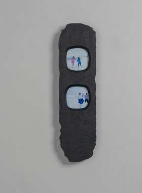 山里原创设计黑色手工制作高品质特殊肌理感艺术绘画装饰画框相框