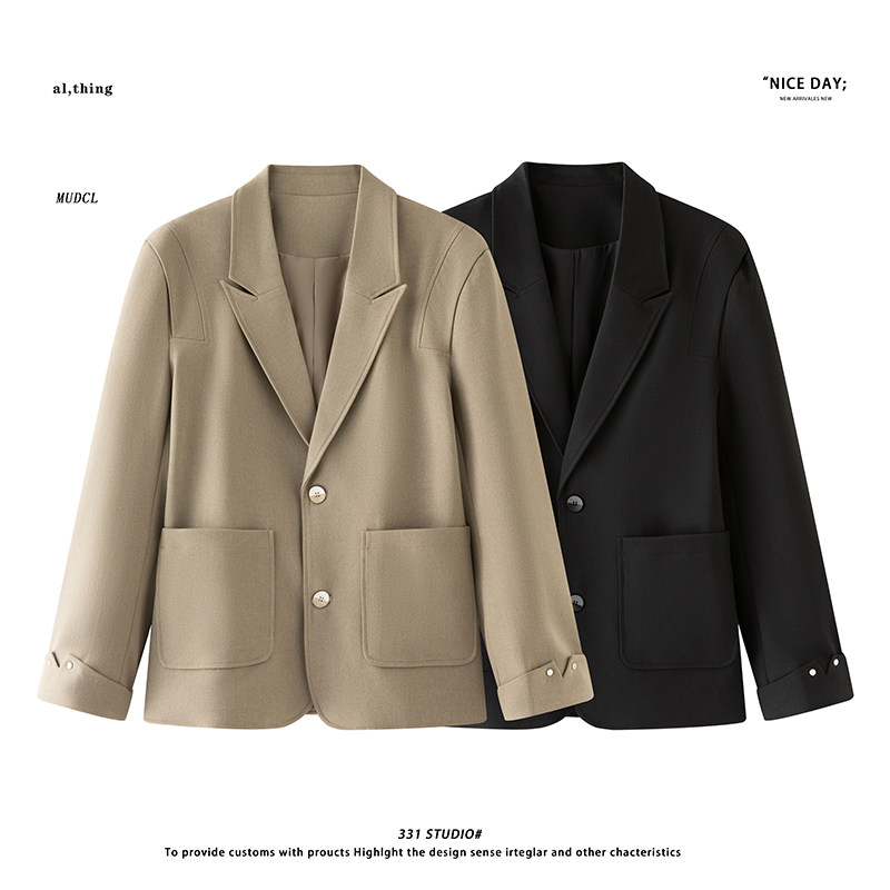 160号超小号S码矮小个子XS号秋季假两件设计休闲西装夹克外套上衣