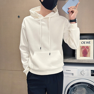 xs小红袄小码修身纯色连帽卫衣社会小伙男矮小个子休闲打底衫青年