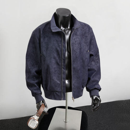 S号XS加小超小码155矮小个子秋冬季男士复古皮衣夹克立领PU皮外套