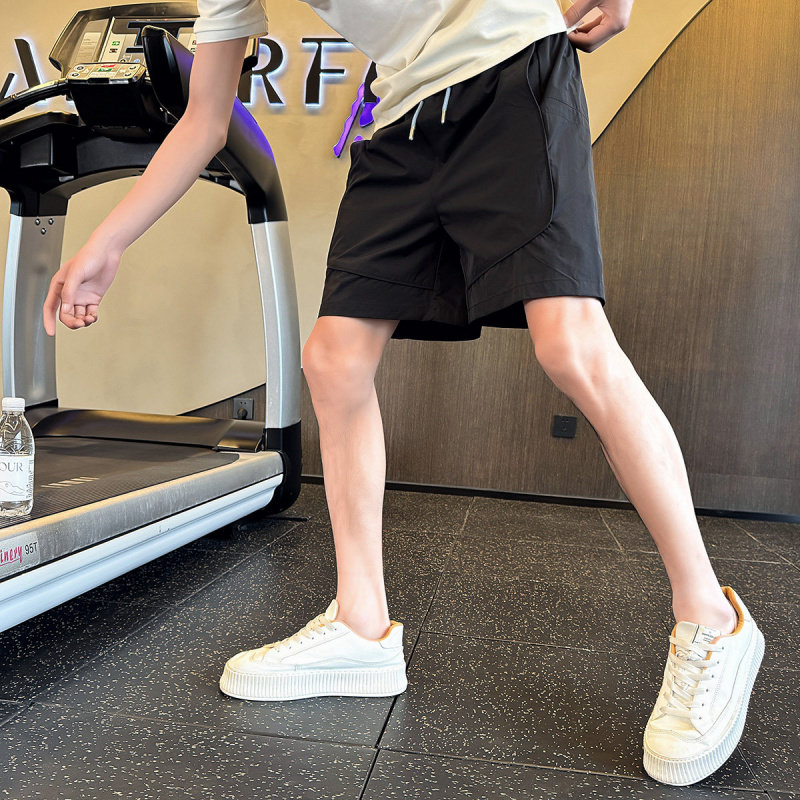 小版沙滩裤155纯色s小码XS码短裤夏季男士小号短裤休闲运动五分裤