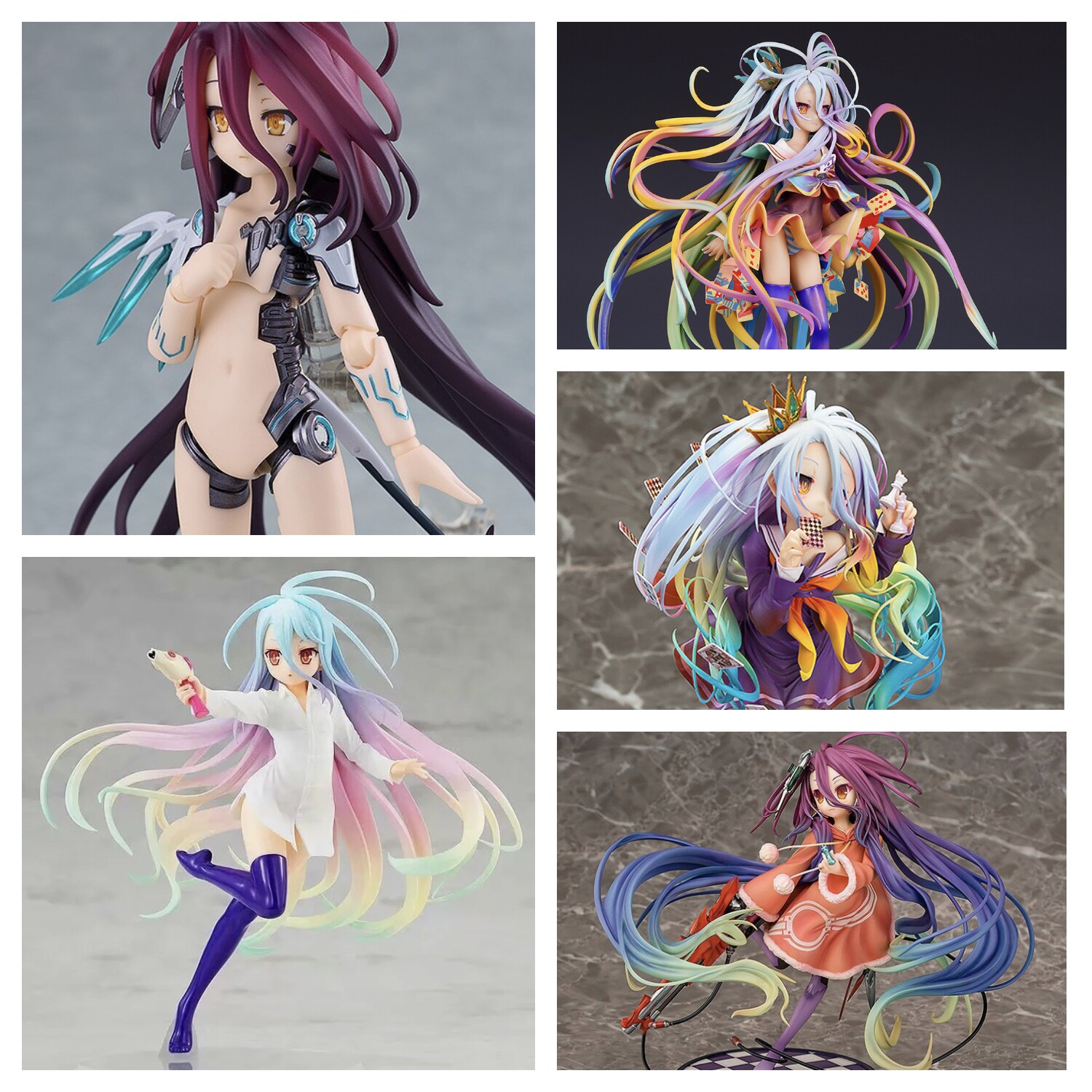 游戏人生figma604零休比多拉白榎宫佑白狙击手可动换脸盒装手办
