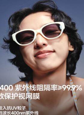 25SS蕉下小框猫眼折叠墨镜FD430复古高级感防紫外线偏光椭圆雪地