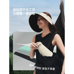 26/25SS-蕉下女士大檐黑胶灯罩防晒帽BM563户外遮光太阳帽