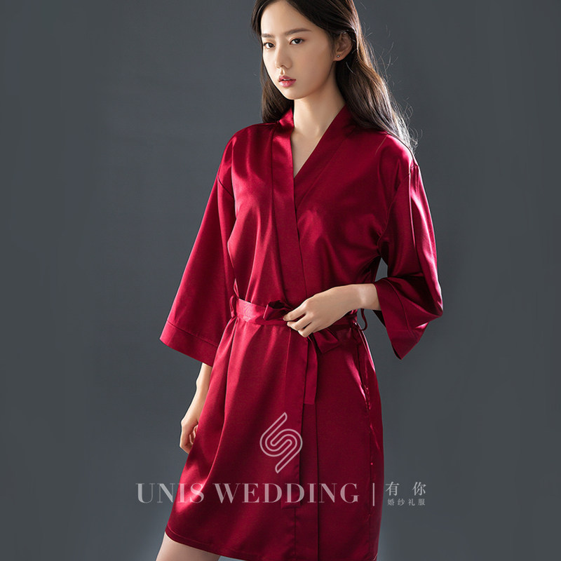 有你婚纱酒红色新娘晨袍刺绣丝绸伴娘简约睡袍新娘优选礼服连衣裙|msdalam kategori Butik wanita / wanita, perkahwinan/Cheongsam/pakaian, perkahwinan - dari Buy2taobao.com untuk memberikan perkhidmatan ejen Taobao profesional membeli
