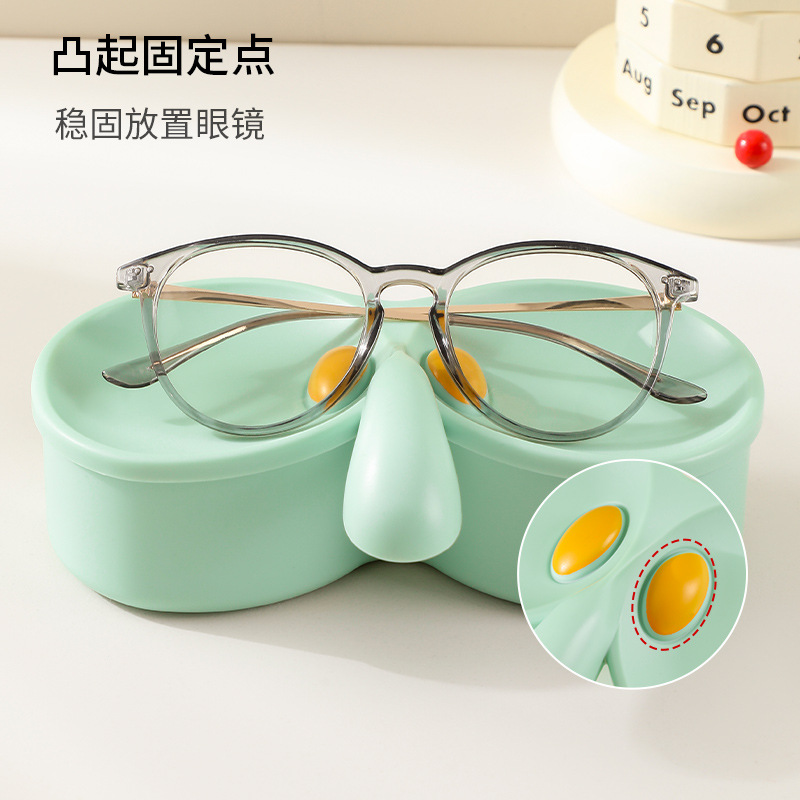 趣味章鱼哥眼镜架首饰盒双层收纳盘置物摆件可爱办公室桌面