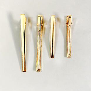 韩6 鳄鱼夹手工蝴蝶结边夹制作 8cm长KC金加厚DIY鸭嘴夹0.6cm细版