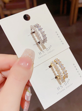 轻奢小众设计精致锆石小米珠戒指气质时尚高级感简约超闪甜美指环