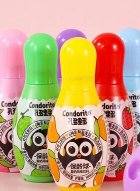 孔多里多保龄球酸奶风味饮料白桃乳酸菌发酵儿童夏季零食小吃玩具