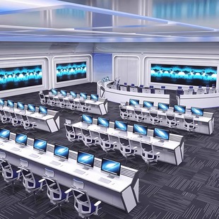 定制多媒体公安消防交通指挥中心调度台烤漆监控室操作控制工作台