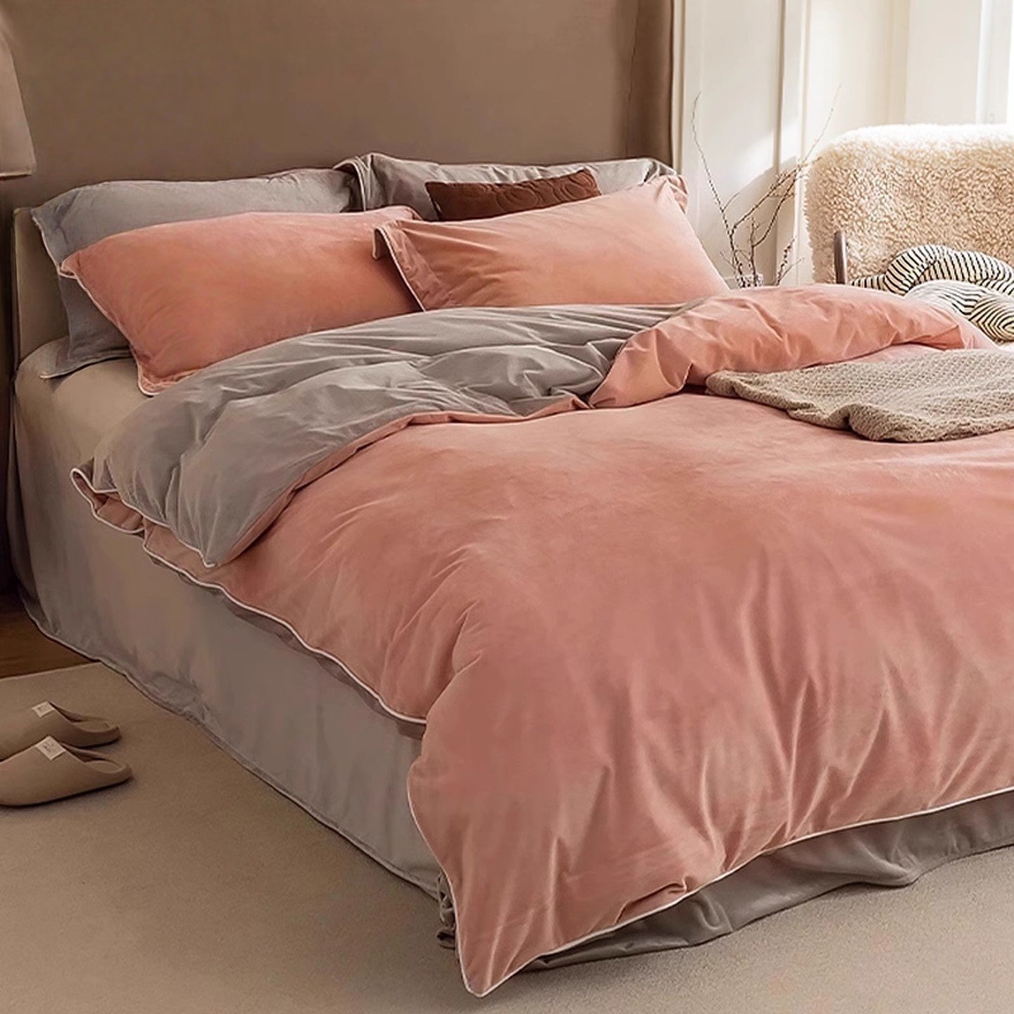 2025新款牛奶绒床上四件套珊瑚绒冬季双面加绒床单被套法兰绒床品,床上用品,床品套件/四件套/多件套,淘宝优惠券,粉丝福利购,淘宝优惠卷
