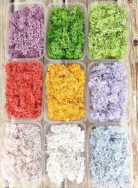 永生花苔藓玻璃罩配草礼盒天然diy干花相框植物画材料盒装花装饰