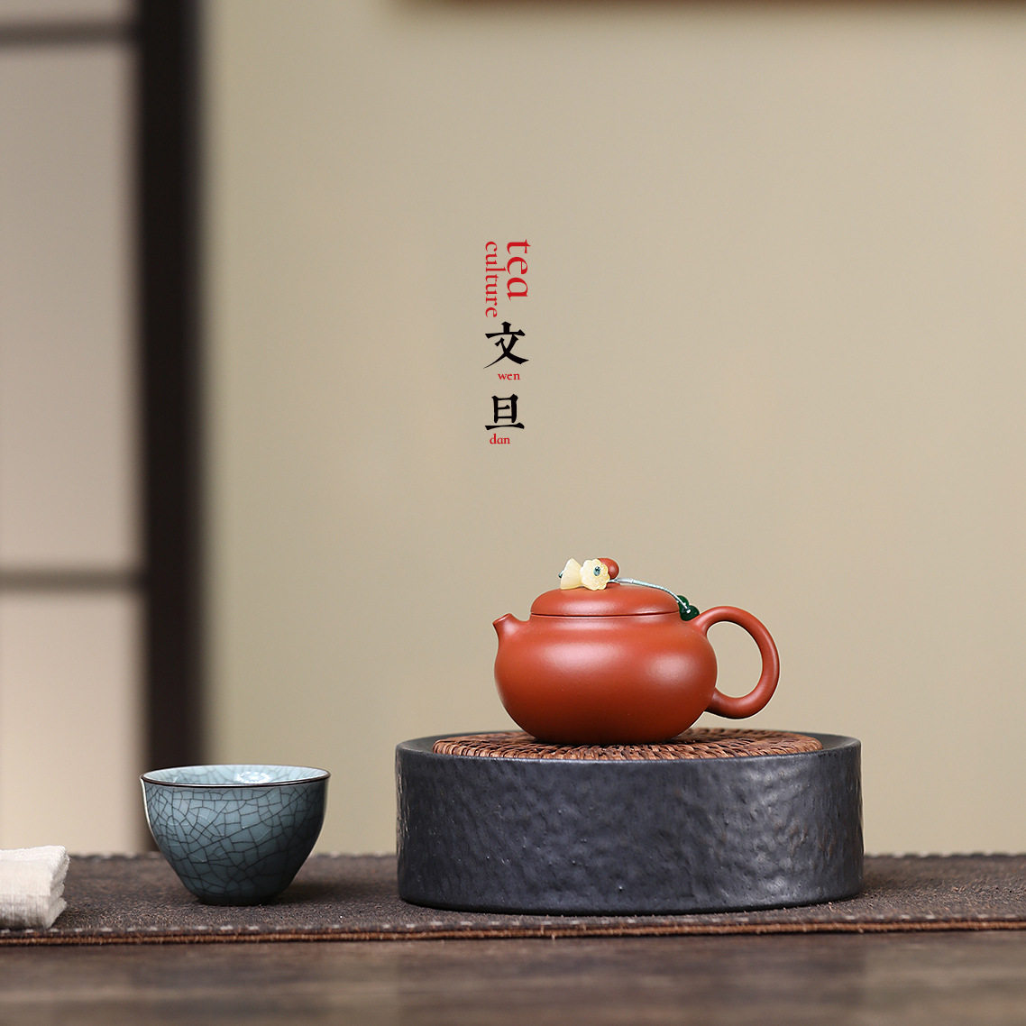 文旦小品紫砂壶赵庄朱泥文人小容量功夫茶具密文代发手工陶瓷壶