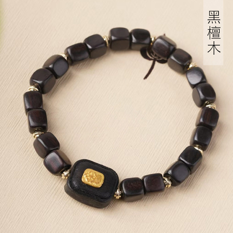 黑檀木方块珠DIY四方款手串 规格0.6男女文玩念珠装饰品厂家批发