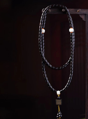 黑檀木桶珠DIY谦和款手链手串 规格7×9男女文玩念珠装饰首饰厂家