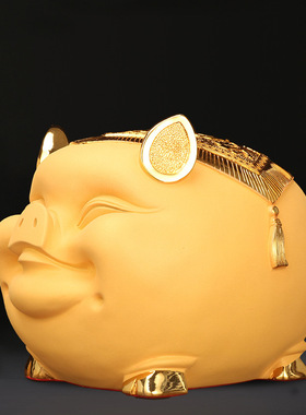 金猪摆件 儿童成人存钱罐 树脂工艺品家居装饰品开业礼品一件代发