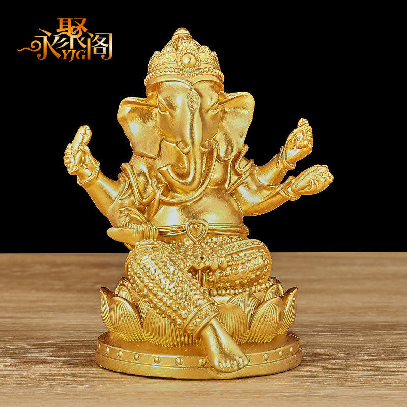 东南亚佛像摆件泰国象神摆件泰式禅意客厅招财玄关装饰复古工艺品