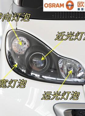 适用于09-14款奔驰smart W541大灯远光灯近光灯泡转向灯示宽灯泡