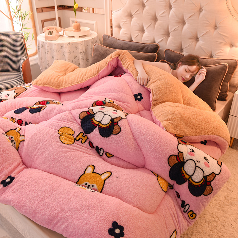 加厚保暖暖羊羔绒春秋冬季太空被