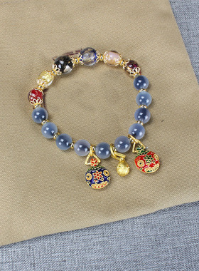 玛瑙金箔银箔香灰琉璃手串