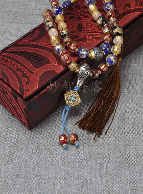 男女香灰琉璃金银箔手串