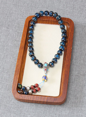 香灰琉璃佛珠手持手串