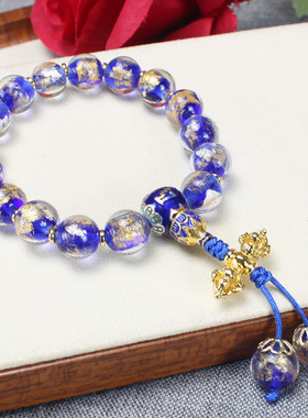 手工琉璃金箔银箔手串