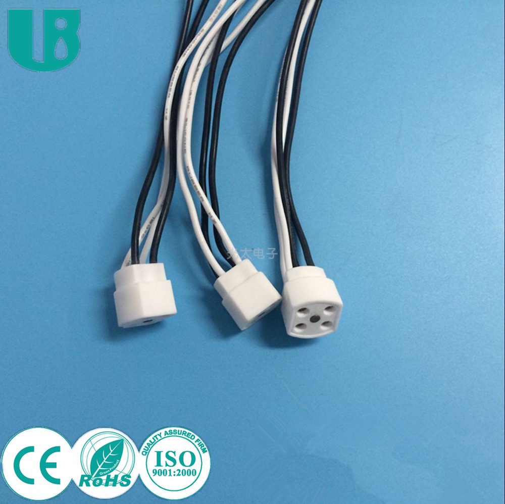 即插即用灯座陶瓷头带30cm线有CE