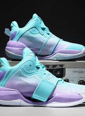 新款男水花4篮球鞋防滑耐磨减震学生大童专业实战球鞋摩擦有声音