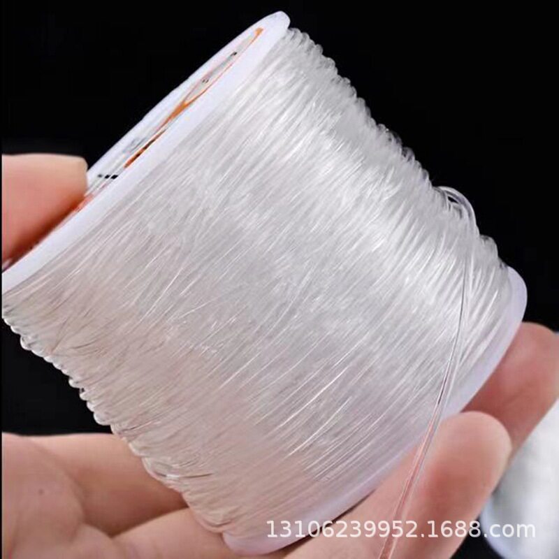 南郭良品圆形透明鱼丝弹力线 100米彩色水晶线DIY串珠弹力绳饰品