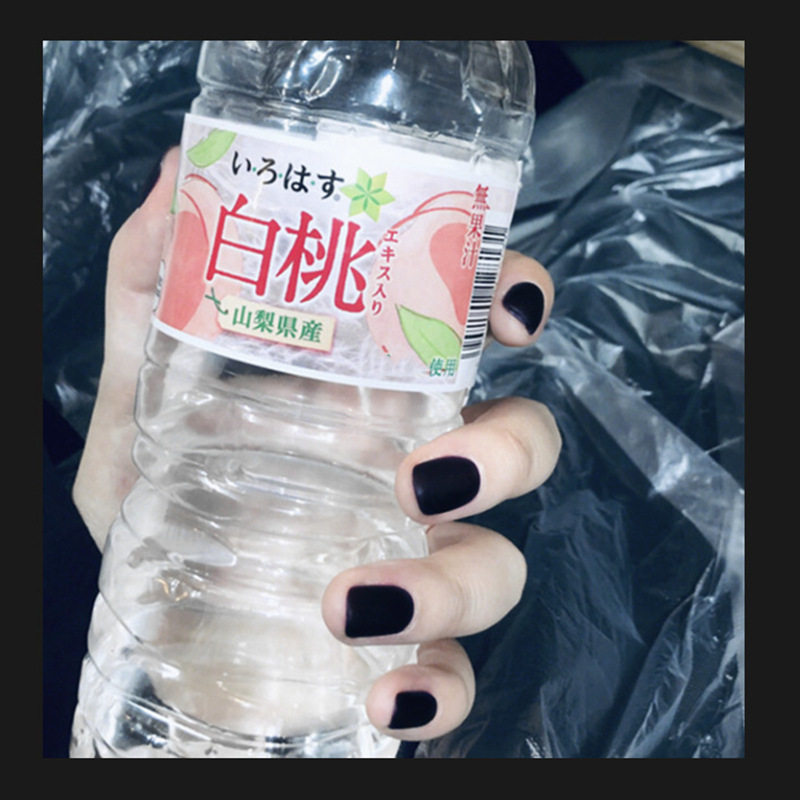 南郭良品cs-100mini磨砂黑假指甲片穿戴美甲贴成品甲片24片美甲贴