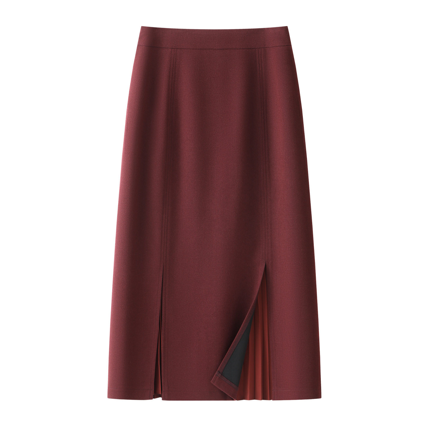 假两件半身裙女士开叉秋季新款高腰显瘦一步裙垂感中长款直筒裙