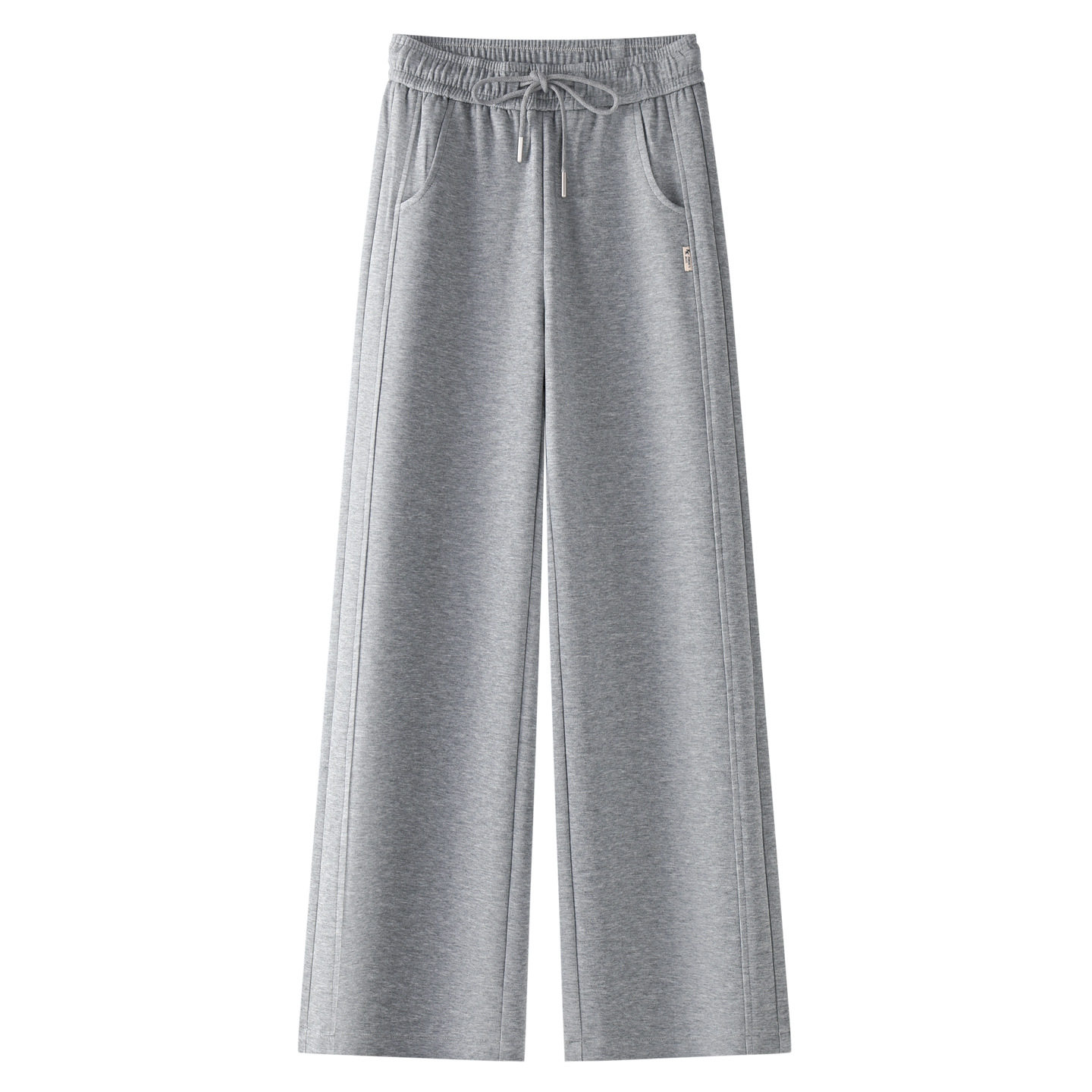 灰色休闲阔腿裤女春新款运动卫裤宽松显瘦小个子垂感直筒裤