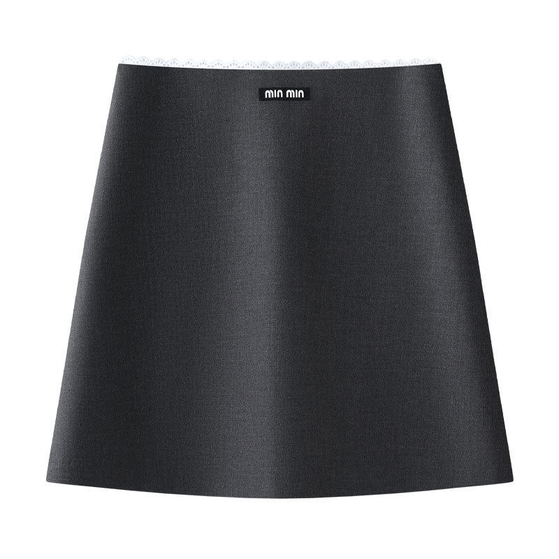 灰色西装半身裙女通勤简约夏季高腰显瘦a字包臀裙小个子短裙子