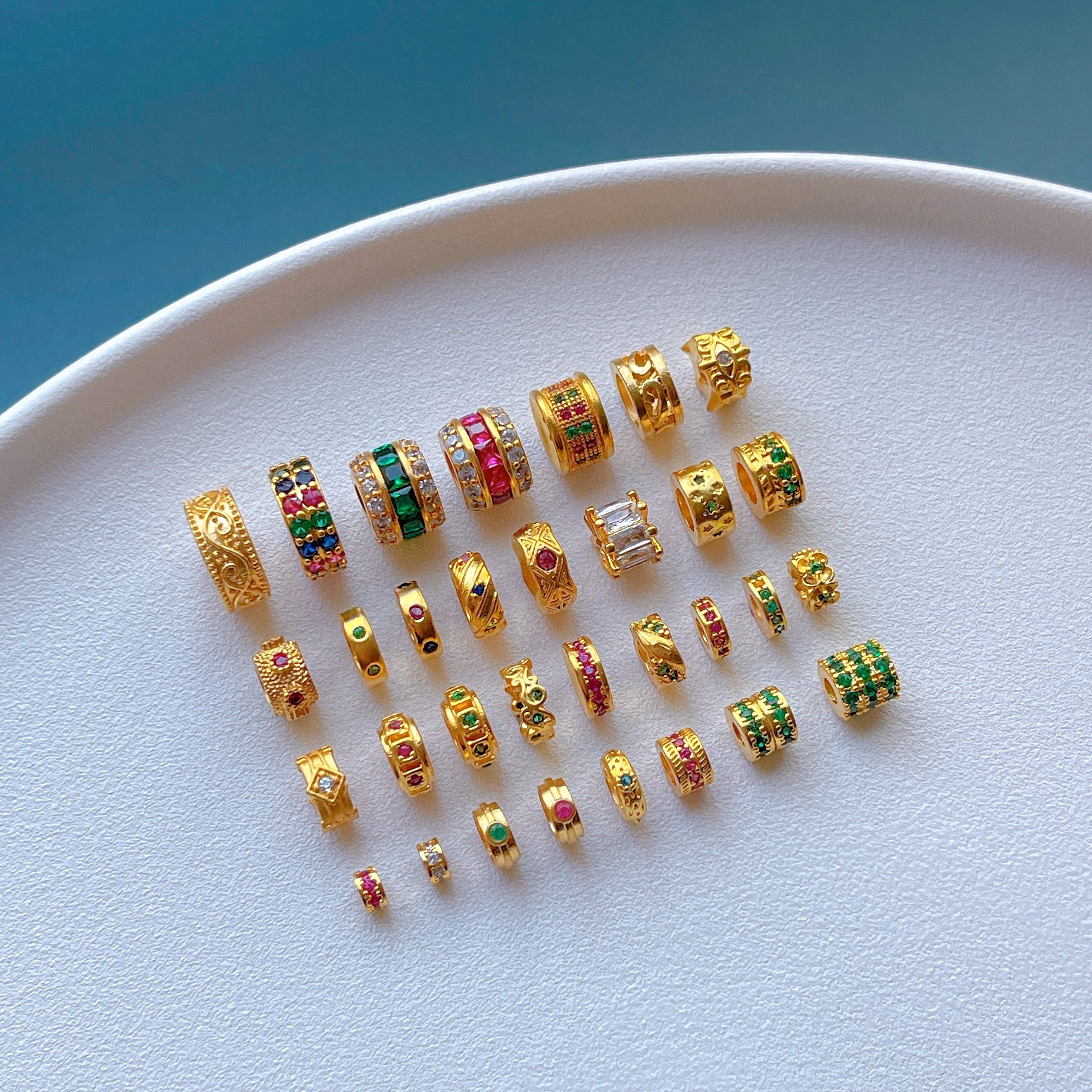 包24K古法金保色配件微镶锆石大孔隔珠隔片垫片桶珠diy串水晶手链,饰品/流行首饰/时尚饰品新,其他DIY饰品配件,淘宝优惠券,粉丝福利购,淘宝优惠卷