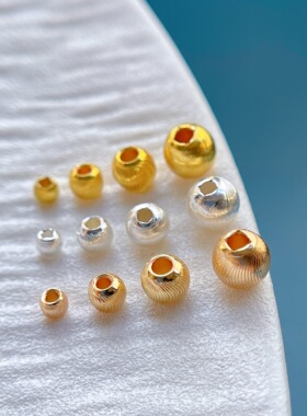 古法金猫眼珠小金珠隔珠diy手串