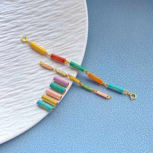 古法金烧蓝通五条经隔珠延长链女